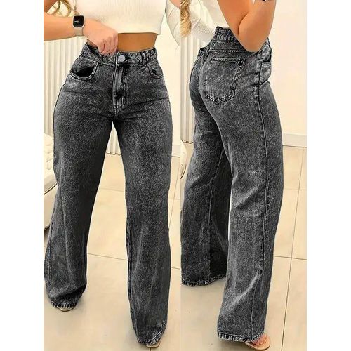 Dynasty Fashion Sexy Ladies Grey Mummy Jeans