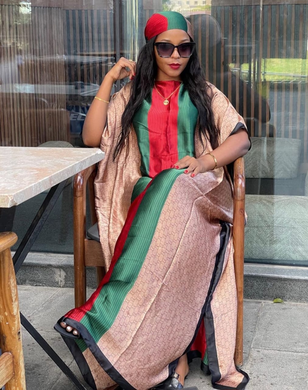 Ladies Silk Dera Dress – Elegant & Comfortable With Head Wrap/Scarf