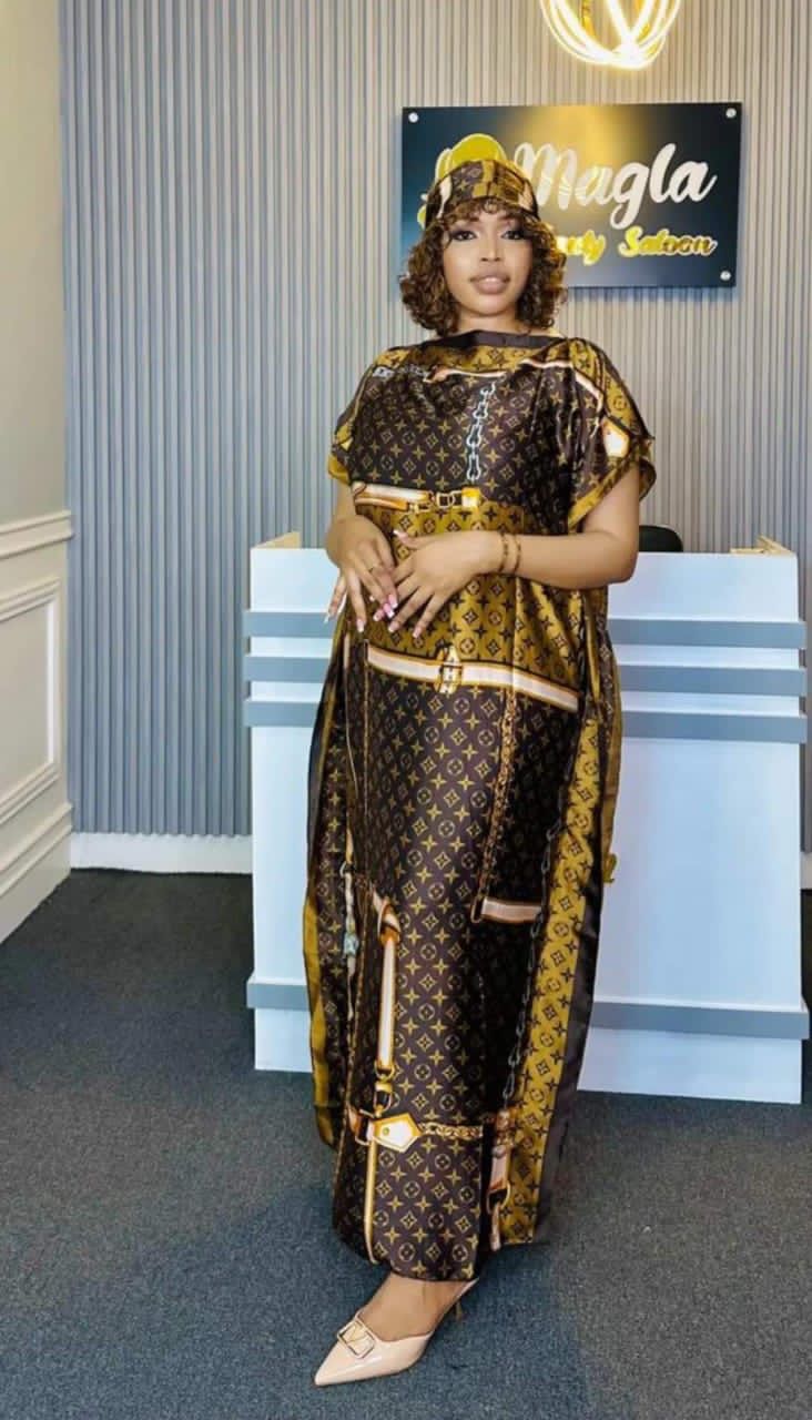 Ladies Silk Dera Dress – Elegant & Comfortable With Head Wrap/Scarf
