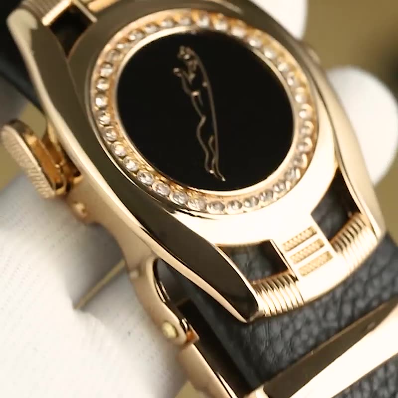 Men's Leather Belt Automatic Buckle Belt, Cowhide Belt, Simple and Versatile Belt Simple Fashion Belts
