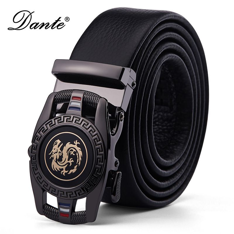 Men's Leather Belt Automatic Buckle Belt, Cowhide Belt, Simple and Versatile Belt Simple Fashion Belts