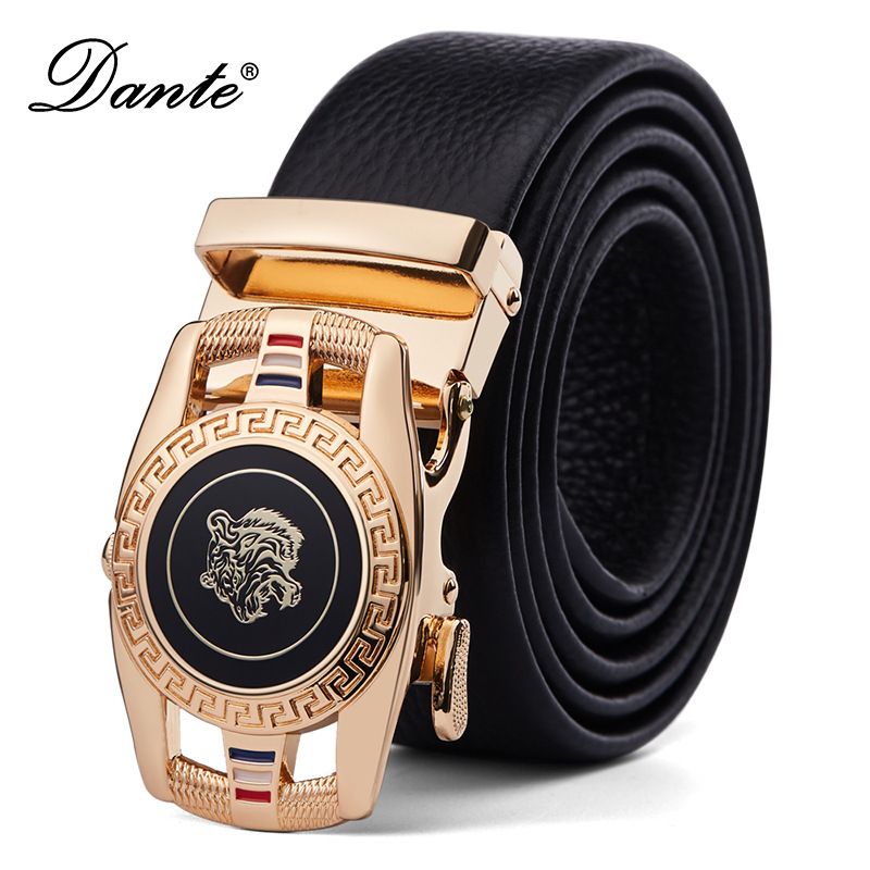 Men's Leather Belt Automatic Buckle Belt, Cowhide Belt, Simple and Versatile Belt Simple Fashion Belts