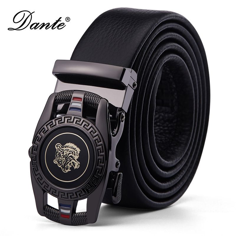 Men's Leather Belt Automatic Buckle Belt, Cowhide Belt, Simple and Versatile Belt Simple Fashion Belts