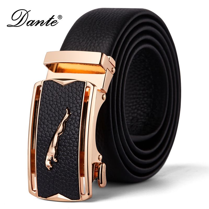 Men's Leather Belt Automatic Buckle Belt, Cowhide Belt, Simple and Versatile Belt Simple Fashion Belts