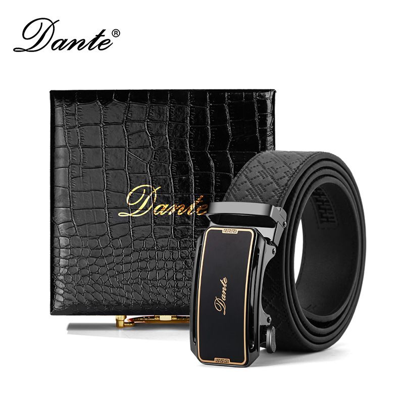 Wholesale Automatic Genuine Cowhide Leather Belts for Men Custom Logo Length Business for Buckle with Black Crocodile Design Belts
