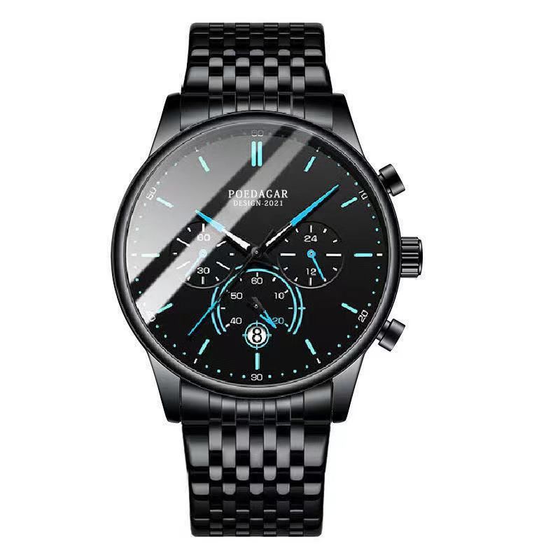 Man WristWatch Chronograph Sport Men Watch Top Brand Fashion Stainless Steel Calendar Male Clock Gift Quartz Watches