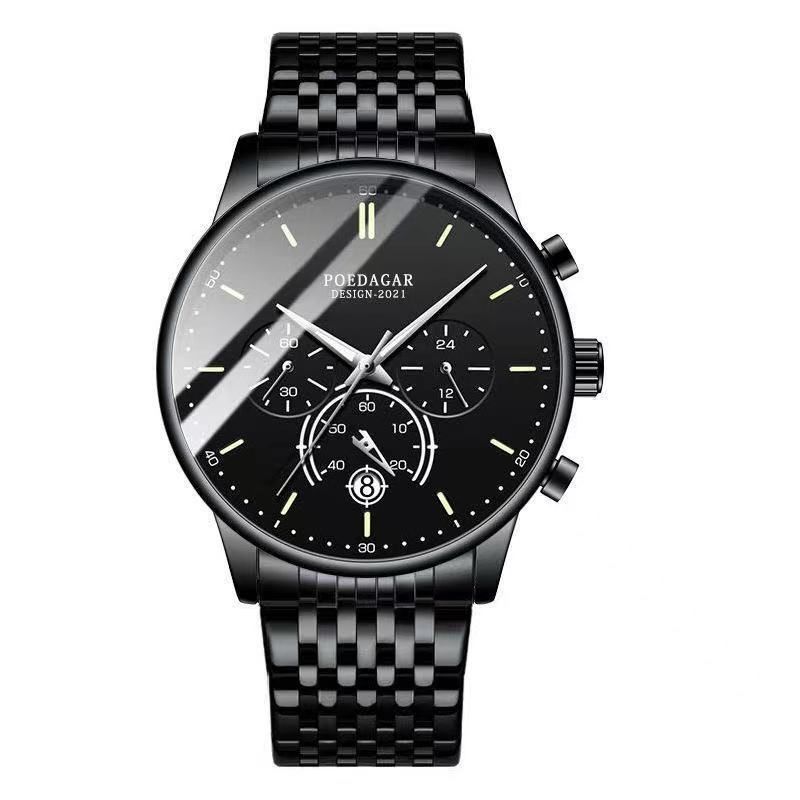 Man WristWatch Chronograph Sport Men Watch Top Brand Fashion Stainless Steel Calendar Male Clock Gift Quartz Watches