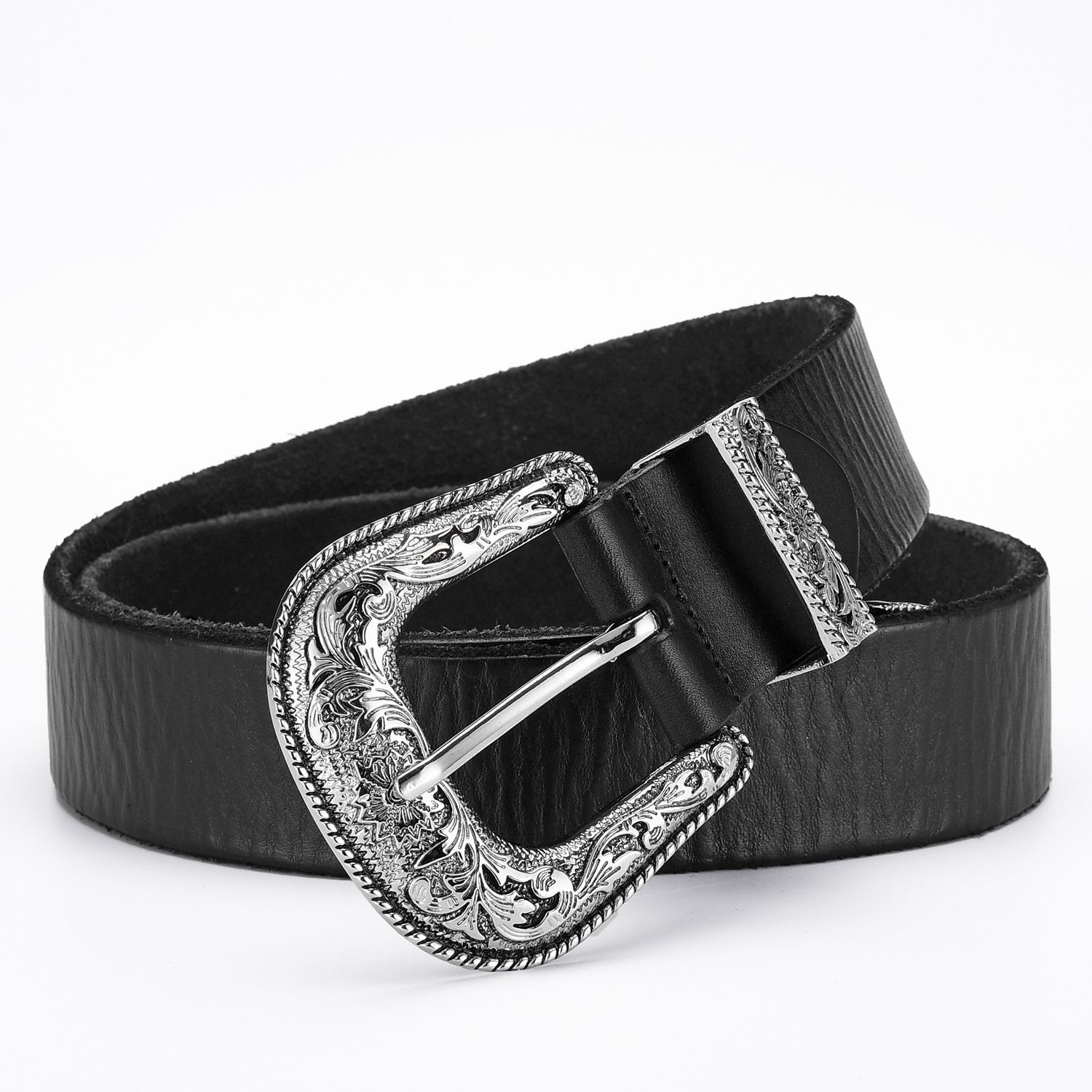 Pin   Buckle   Belt High Quality Belt Washed  Men's Casual Synthetic Leather Belt with Automatic Alloy Buckle Factory Hot-Selling Fashion Design Belt