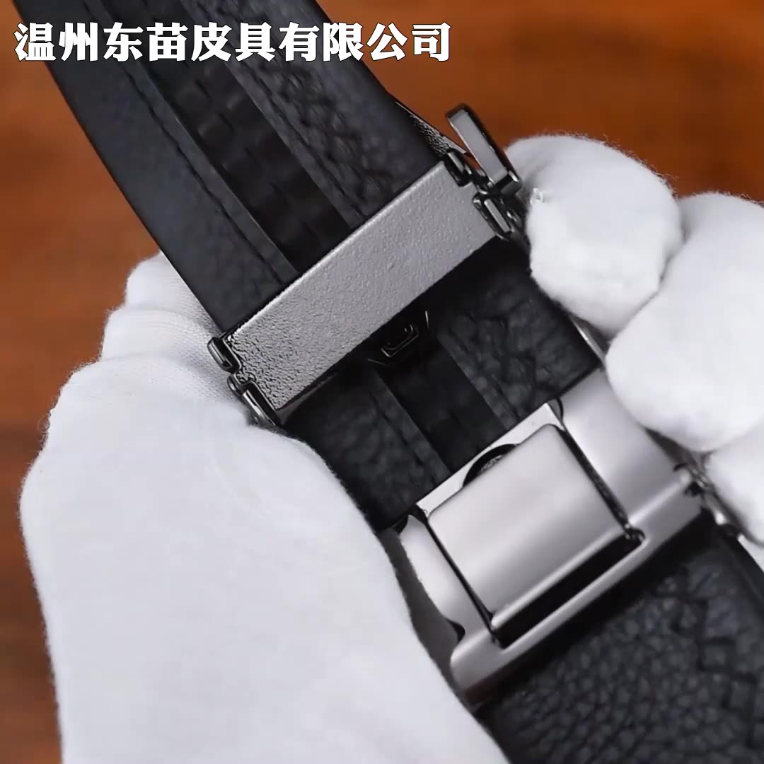 Hot Sale Business Automatic Buckle Belt Black Pu Leather Belts for Men Accessories Belts