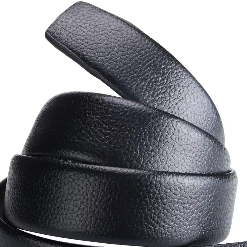 Hot Sale Business Automatic Buckle Belt Black Pu Leather Belts for Men Accessories Belts