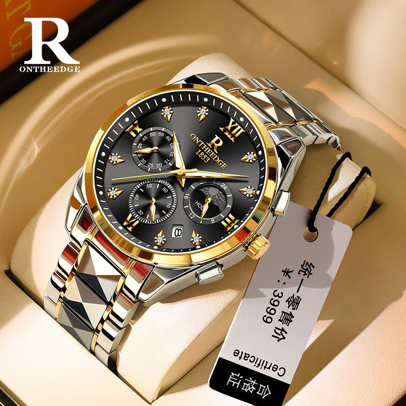 Fashion Date Chronograph Wrist Quartz Watch for Men Wholesale Stainless Steel Band Luminous Sport Men watches Quartz Watches
