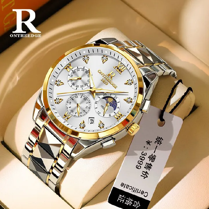 Fashion Date Chronograph Wrist Quartz Watch for Men Wholesale Stainless Steel Band Luminous Sport Men watches Quartz Watches
