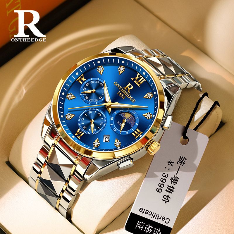 Fashion Date Chronograph Wrist Quartz Watch for Men Wholesale Stainless Steel Band Luminous Sport Men watches Quartz Watches