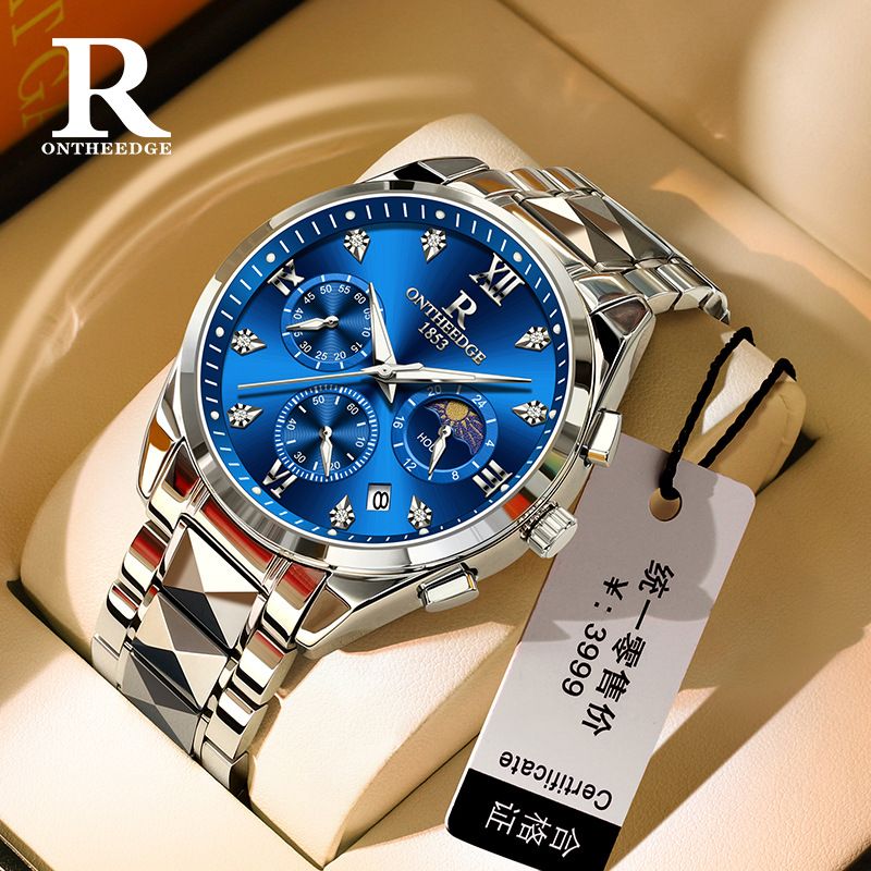 Fashion Date Chronograph Wrist Quartz Watch for Men Wholesale Stainless Steel Band Luminous Sport Men watches Quartz Watches