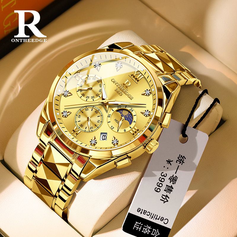 Fashion Date Chronograph Wrist Quartz Watch for Men Wholesale Stainless Steel Band Luminous Sport Men watches Quartz Watches