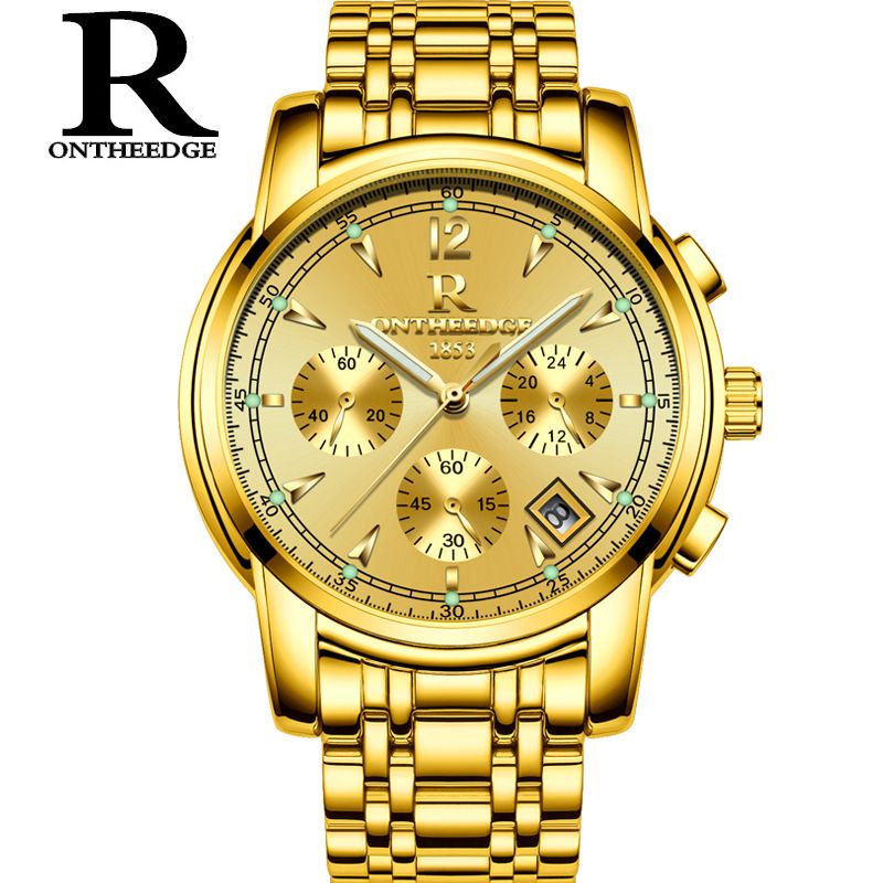 Popular Men Quartz Watch Perfect Stainless Steel Band Water Proof Chronograph Calendar Low  Men watches Quartz Watches