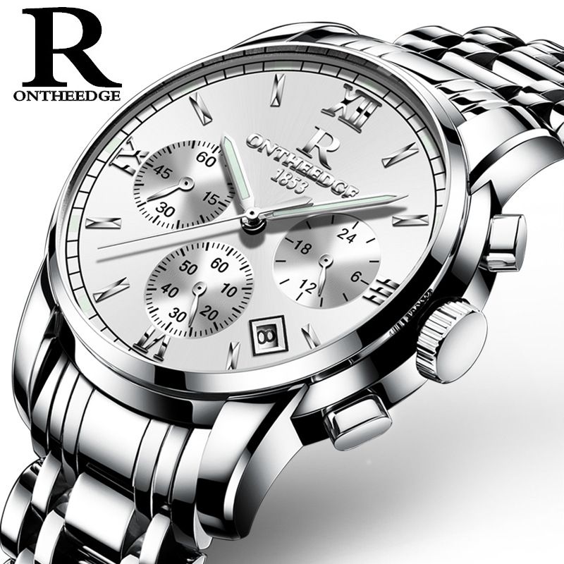 Popular Men Quartz Watch Perfect Stainless Steel Band Water Proof Chronograph Calendar Low  Men watches Quartz Watches