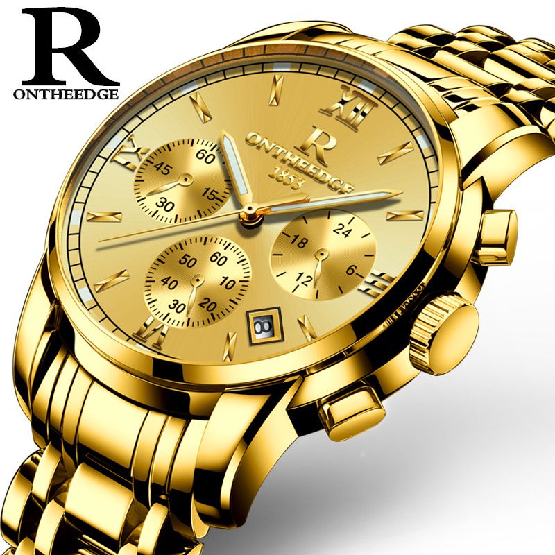 Popular Men Quartz Watch Perfect Stainless Steel Band Water Proof Chronograph Calendar Low  Men watches Quartz Watches