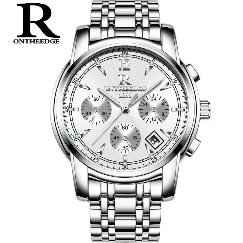 Popular Men Quartz Watch Perfect Stainless Steel Band Water Proof Chronograph Calendar Low  Men watches Quartz Watches
