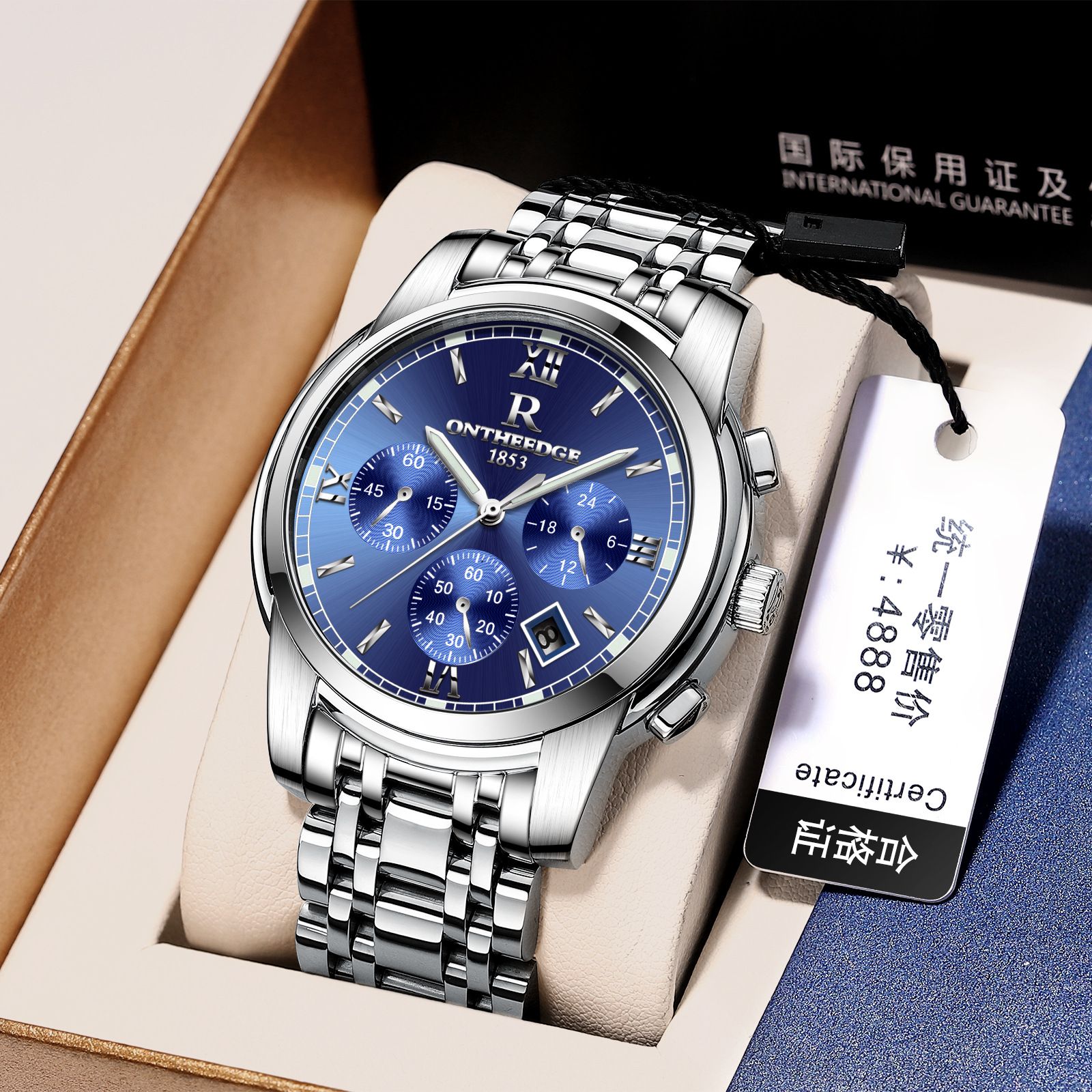 Popular Men Quartz Watch Perfect Stainless Steel Band Water Proof Chronograph Calendar Low  Men watches Quartz Watches