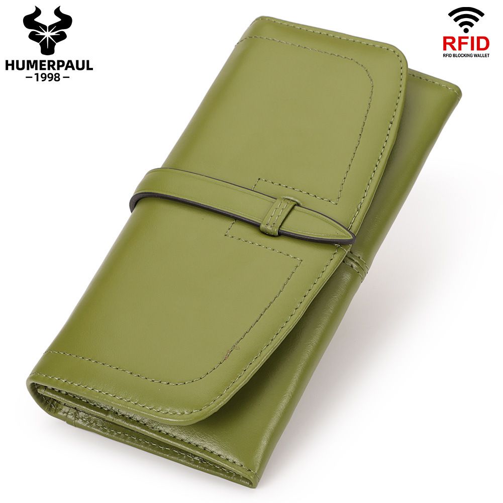 Modern Stylish RFID Blocking Ladies Purse Minimalist Clutch Women Wallet Wallets Holders