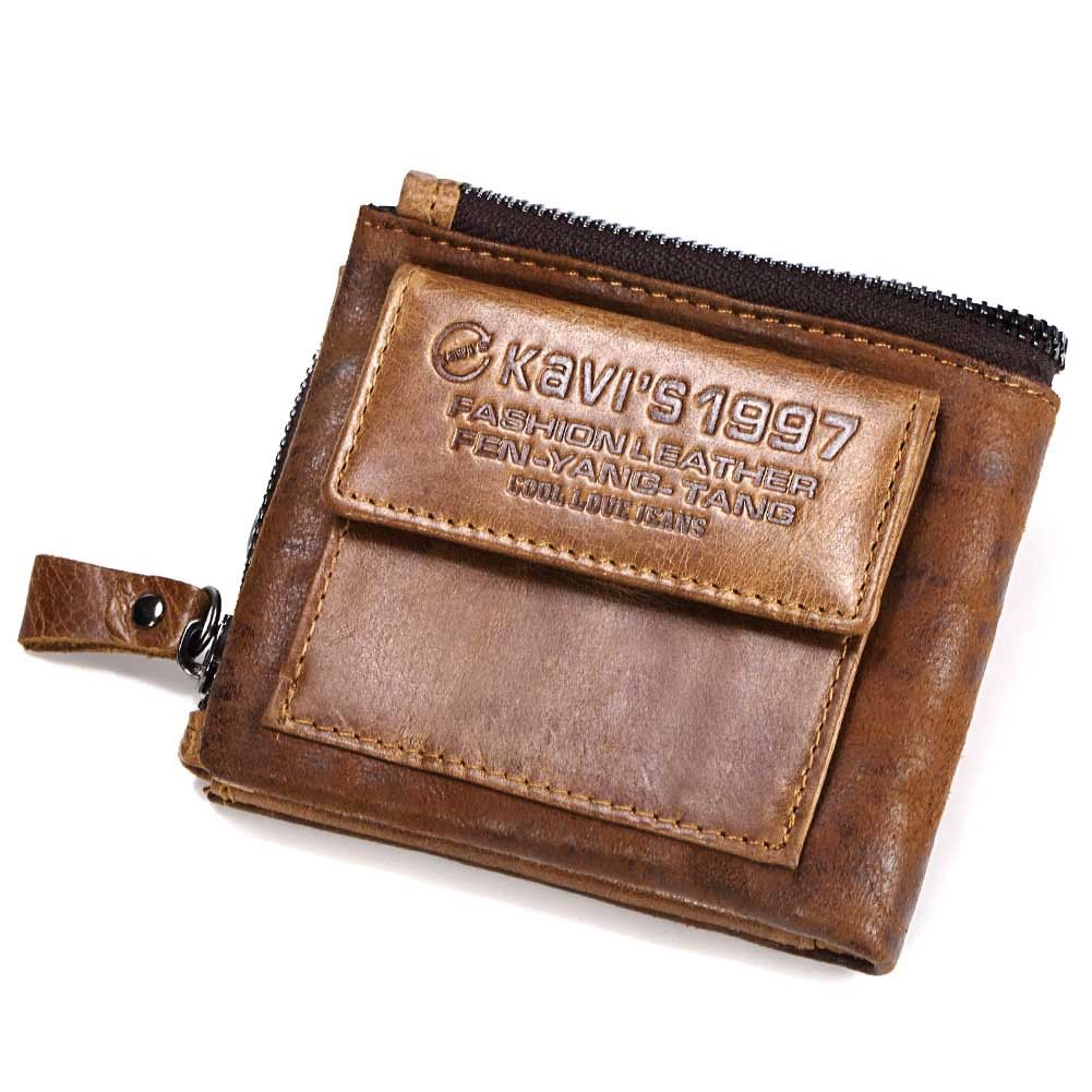 KAVIS Hot Sale Brand Wallets Leather Men RFID Card Wallet Fashion Female Coin Purse Short Male Clutch Mens Leather Wallets Men's Bags Wallets Holders