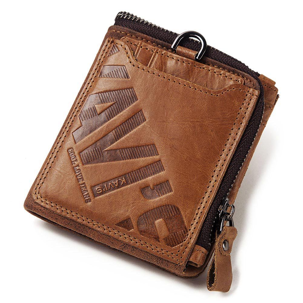 KAVIS Hot Sale Brand Wallets Leather Men RFID Card Wallet Fashion Female Coin Purse Short Male Clutch Mens Leather Wallets Men's Bags Wallets Holders