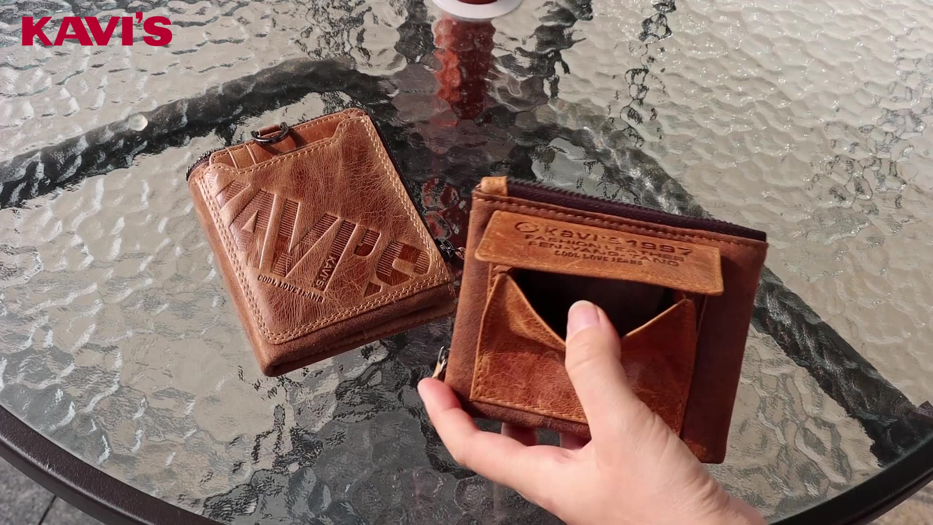 KAVIS Hot Sale Brand Wallets Leather Men RFID Card Wallet Fashion Female Coin Purse Short Male Clutch Mens Leather Wallets Men's Bags Wallets Holders