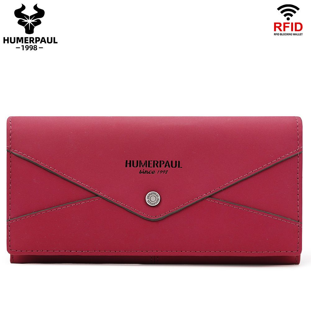 HUMERPAUL Women Clutch Wallet Large Capacity RFID Card Holder Purse with Phone Pocket Fashion Female Handbag Women's Bags  Wallets Holders