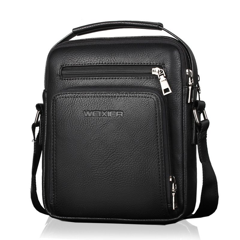 WEIXIER Men Shoulder Bags Fashion PU Leather Crossbody Bag for Men Small Laptop Men Briefcase Brand Retro Travel  Waist Packs