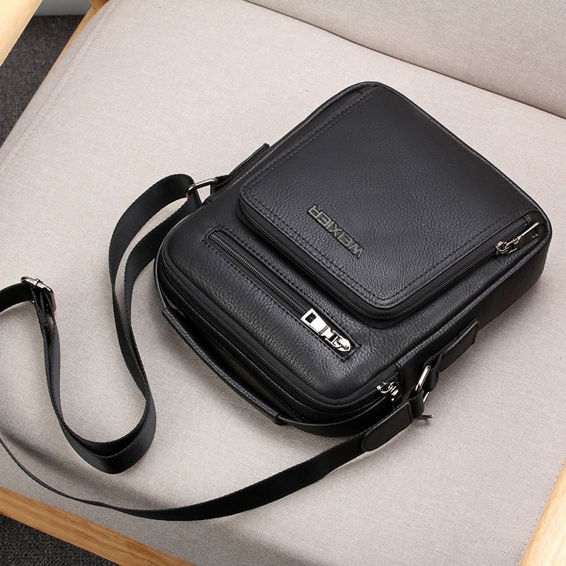 WEIXIER Men Shoulder Bags Fashion PU Leather Crossbody Bag for Men Small Laptop Men Briefcase Brand Retro Travel  Waist Packs