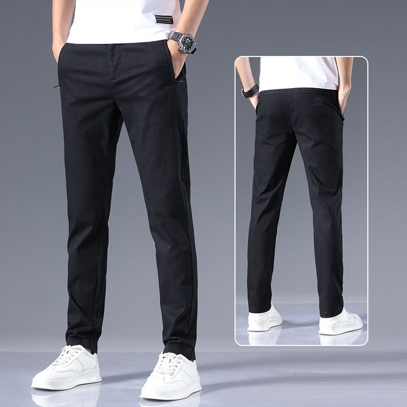 New men's summer high-end loose straight slim feet business trousers thin casual pants