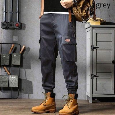 Retro overalls pants men's summer thin loose straight men's casual pants wide-legged harem pants