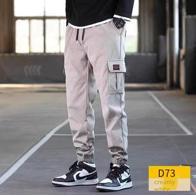 Retro overalls pants men's summer thin loose straight men's casual pants wide-legged harem pants