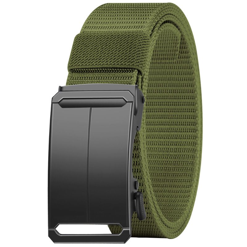 New men's outdoor tactical belt elastic nylon belt men's elastic adjustable automatic buckle.