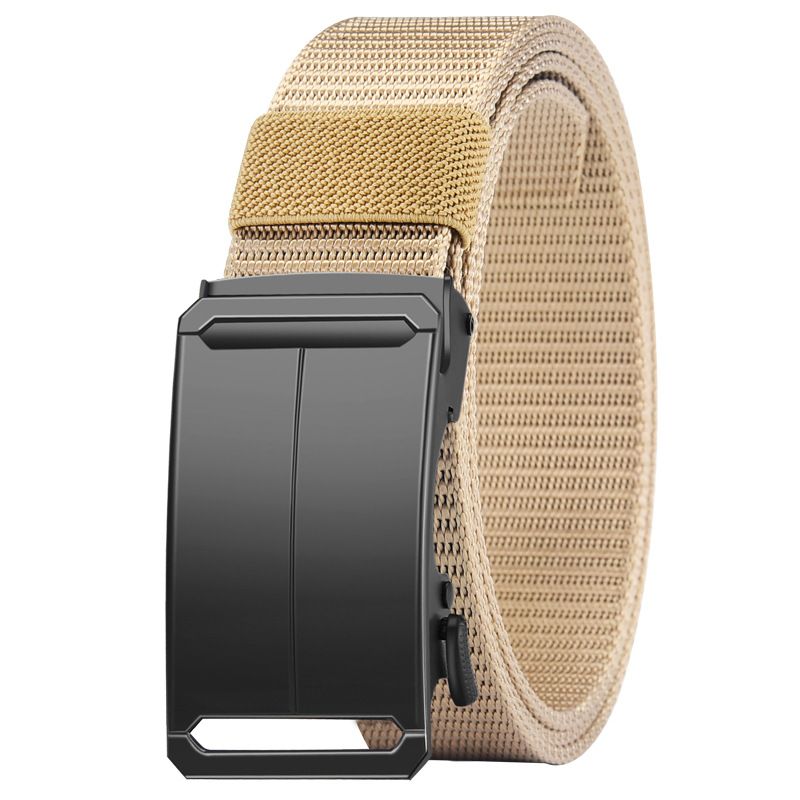 New men's outdoor tactical belt elastic nylon belt men's elastic adjustable automatic buckle.