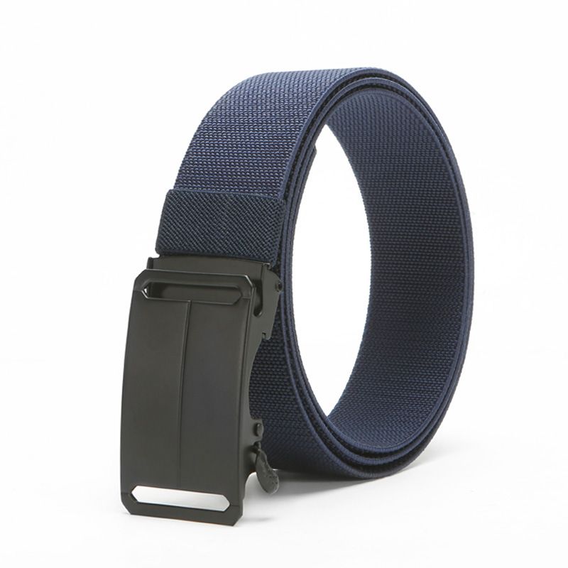 Men's outdoor elastic tactical belt casual simple nylon breathable elastic adjustable automatic buckle belt.