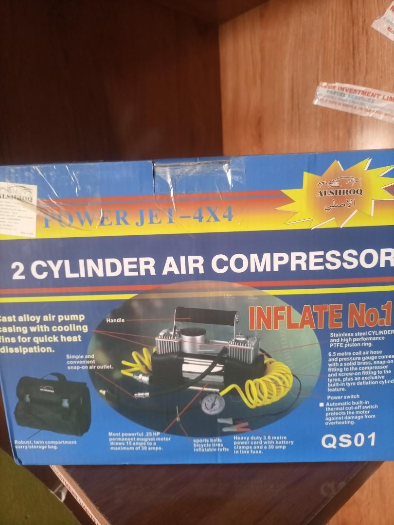 Digital Portable Emergency Heavy Duty 2 Cylinder Car Air Compressor Tire Inflator Pump Universal For Car Trucks Bicycle With Tyre Repair Tools And Accessories