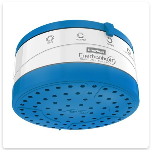 Enershower Enerbras 4T Instant Electric Shower 6800W–8092W, 220–240V AC 50/60Hz, Powerful Hot Water for Salty Borehole and Normal Water, Safe Energy Saving Bathroom Heater