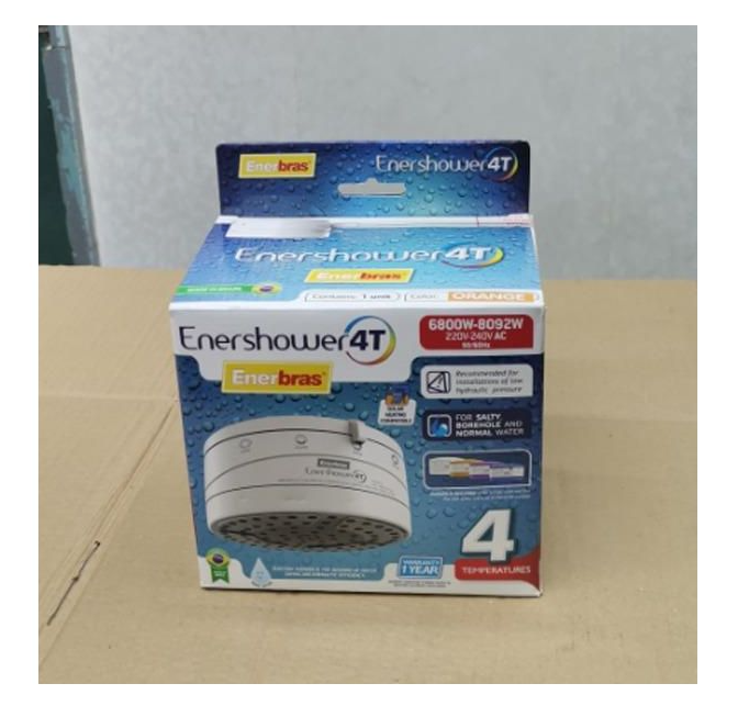 Enershower Enerbras 4T Instant Electric Shower 6800W–8092W, 220–240V AC 50/60Hz, Powerful Hot Water for Salty Borehole and Normal Water, Safe Energy Saving Bathroom Heater