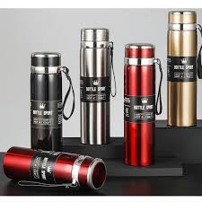 Bottle Sport Premium Stainless Steel Vacuum Flask/Thermos - Double-Wall Insulated, Unbreakable, 1L Size, Keeps Drinks Hot/Cold for 12+ Hours, Portable Made of SUS 304 Stainless steel