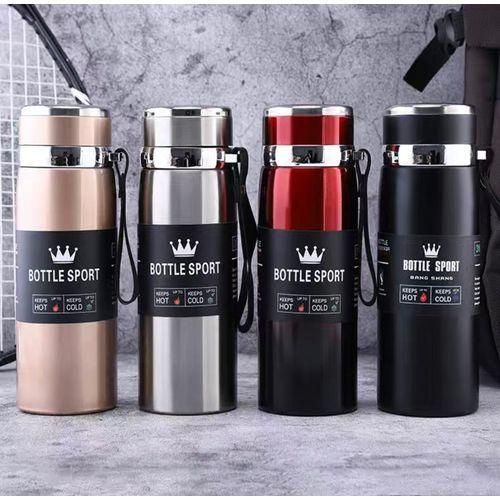 Bottle Sport Premium Stainless Steel Vacuum Flask/Thermos - Double-Wall Insulated, Unbreakable, 1L Size, Keeps Drinks Hot/Cold for 12+ Hours, Portable Made of SUS 304 Stainless steel