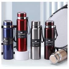 Bottle Sport Premium Stainless Steel Vacuum Flask/Thermos - Double-Wall Insulated, Unbreakable, 1L Size, Keeps Drinks Hot/Cold for 12+ Hours, Portable Made of SUS 304 Stainless steel