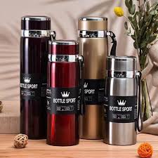 Bottle Sport Premium Stainless Steel Vacuum Flask/Thermos - Double-Wall Insulated, Unbreakable, 1L Size, Keeps Drinks Hot/Cold for 12+ Hours, Portable Made of SUS 304 Stainless steel