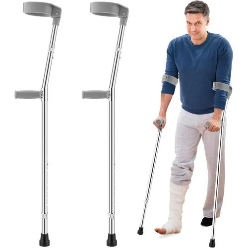 Medical Elbow Crutches closed arm | high-quality high-strength aluminum profiles, never rust, surface oxidation grind arenaceous process.