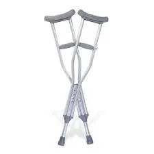 Adjustable Aluminum Underarm Auxiliary Crutches, Lightweight Height-Adjustable Walking Support with Non-Slip Rubber Tips & Comfortable Pads for Injury Recovery & Mobility Aid