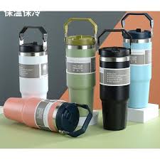 900ml Thermal Water Bottle Large With Straw Stainless Steel Thermos Bottle Cold And Hot Water Bottle Thermos Cup