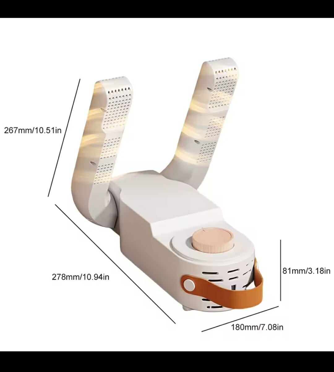 Foldable Electric Shoe Dryer Portable Fast Drying Deodorizing Footwear Dryer for Shoes Boots Sneakers Adjustable Heat Compact Design Home Travel Shoe Care Appliance