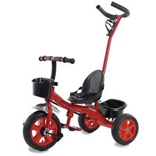 Executive Kids Tricycle with Push Handle – Safe Ride-On for Toddlers, Make your toddler’s first rides safe and fun, The parent-controlled push handle lets adults guide and steer while children learn
