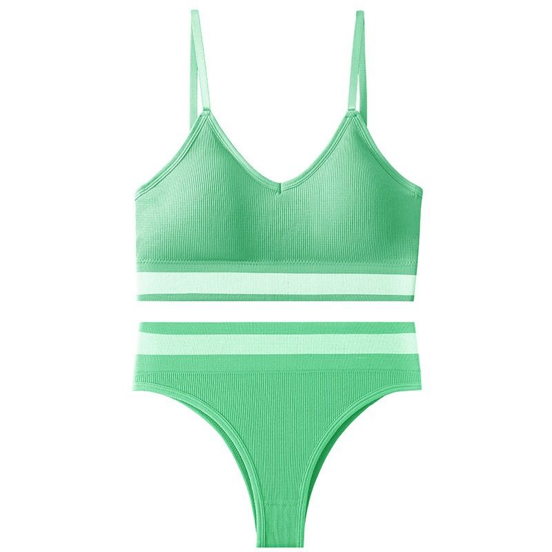 2 pcs /1 set ,french contrast beauty back wrap chest triangle cup sexy plus size lingerie suit thong t pants bra panties women
